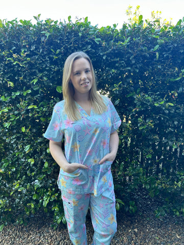Ocean Petals Fun Scrub Set